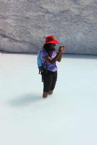 Bain de pieds à Pamukkale