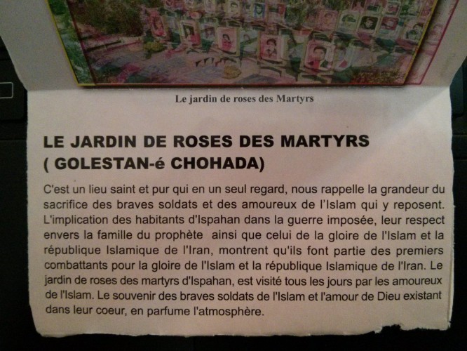 Présentation du jardin des martyrs