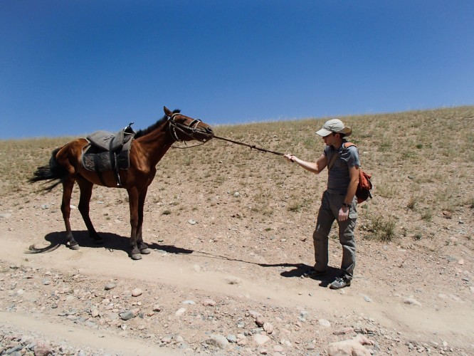 Romain et son cheval recalcitrant