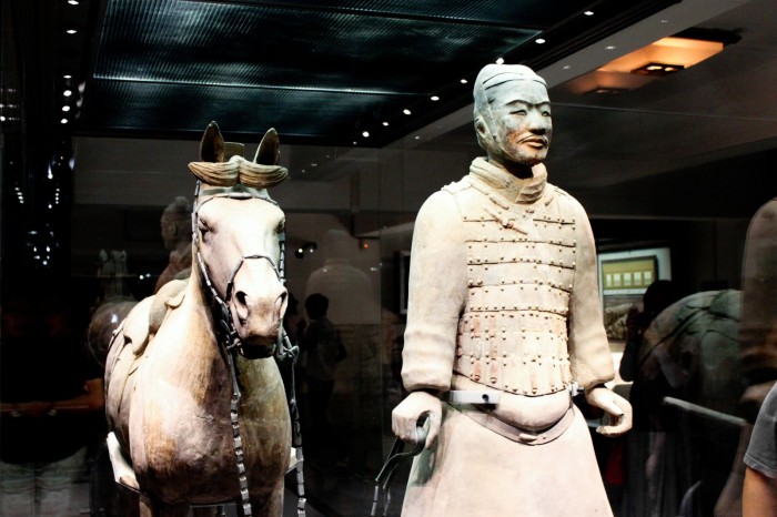 Un cavalier de l'armée de terre cuite à Xi'an
