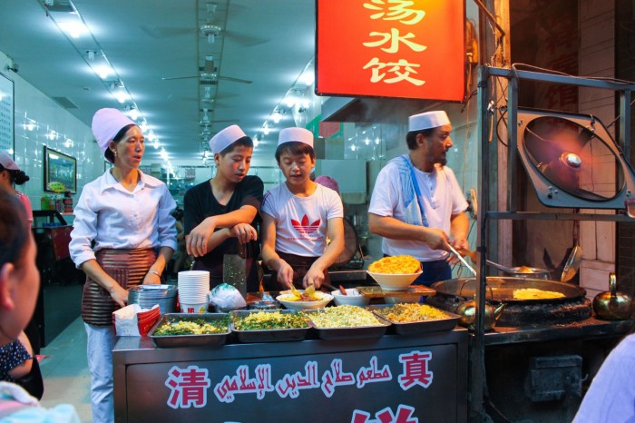 Vendeurs dans le quartier musulman de Xi'an