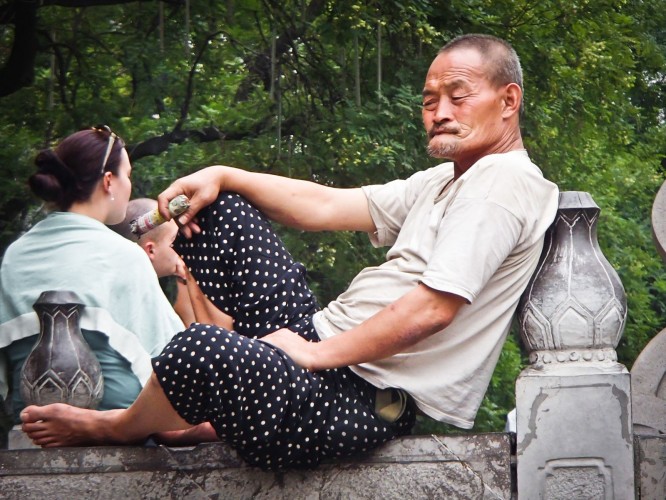 vieil homme à Xi'an