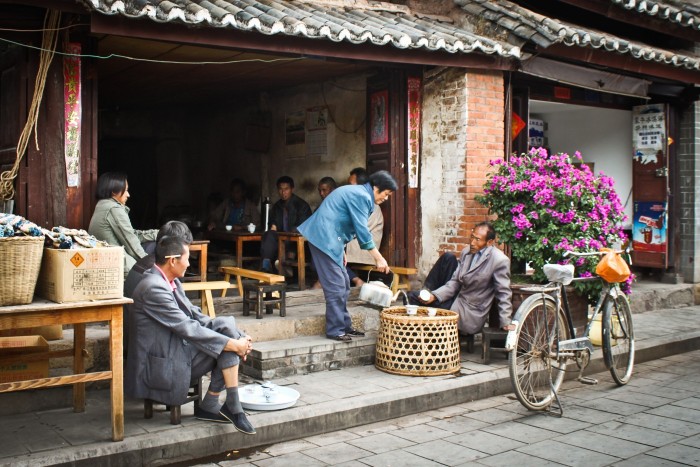 Salon de thé à Weishan